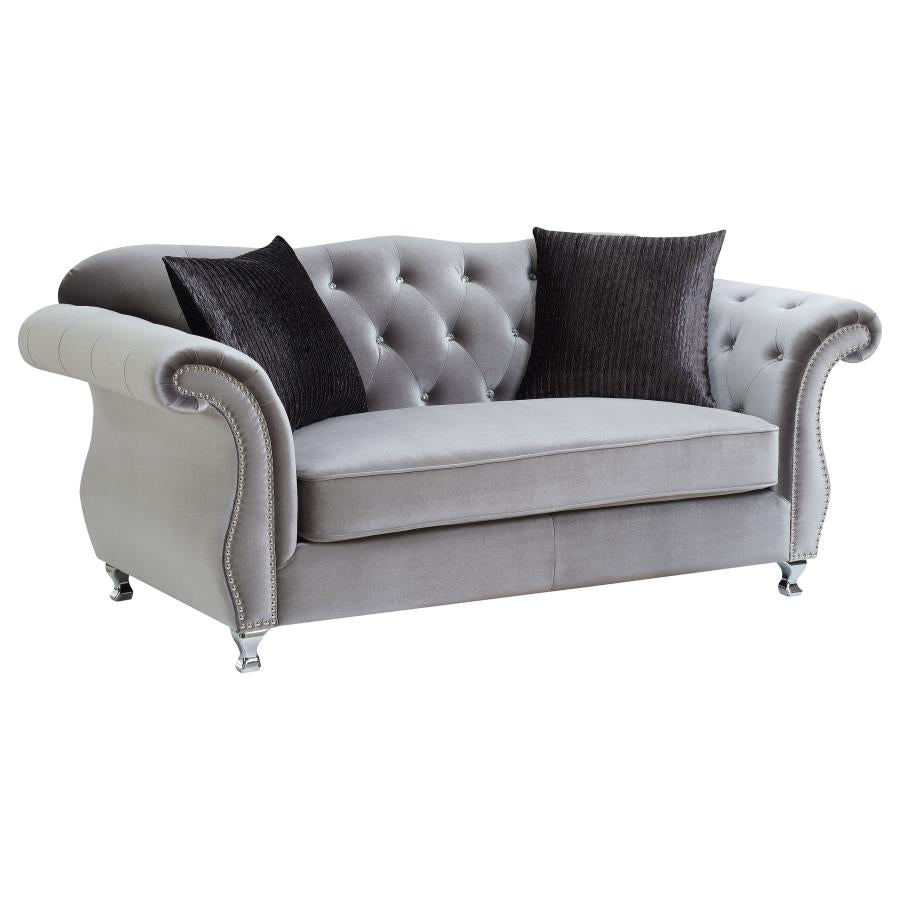 Frostine Silver 2 Pc Sofa Set