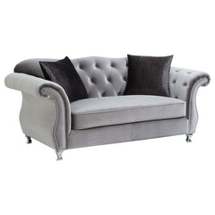 Frostine Silver 3 Pc Sofa Set