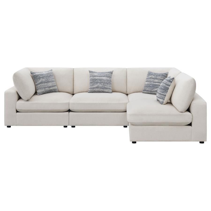 Serene Beige 4 Pc Sectional