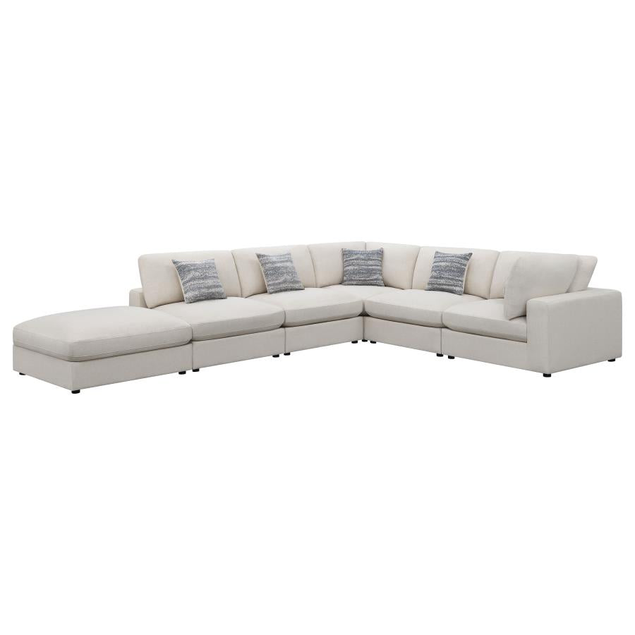 Serene Beige 6 Pc Sectional