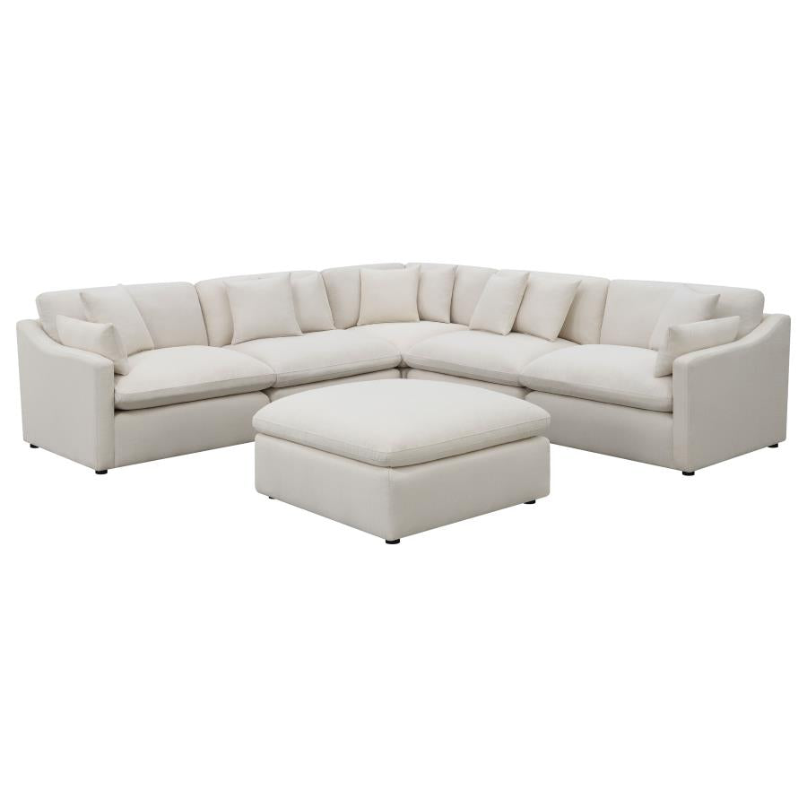 Hobson Ivory 6 Pc Sectional