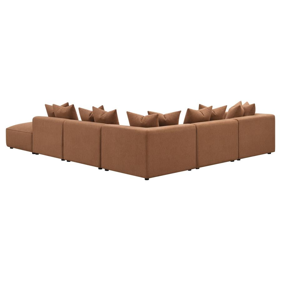 Jennifer Brown 6 Pc Sectional