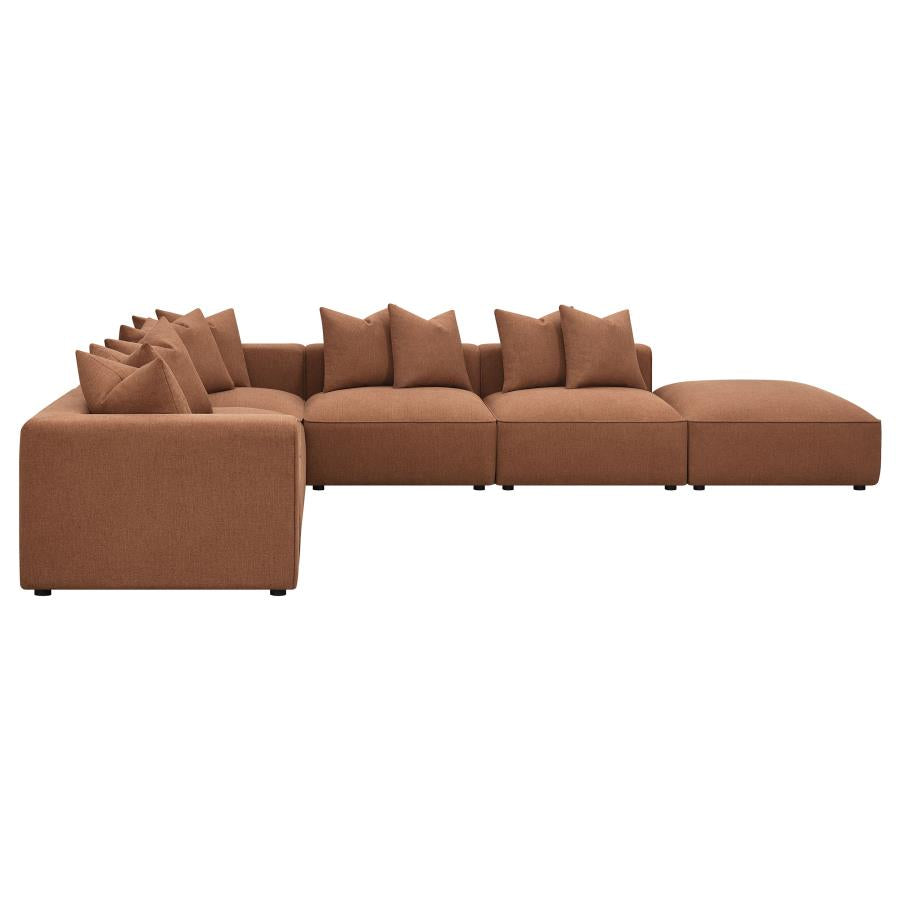 Jennifer Brown 6 Pc Sectional