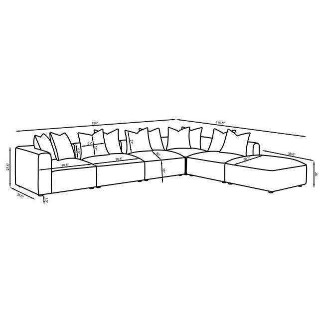 Jennifer Grey 6 Pc Sectional