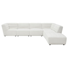 Sunny White 6 Pc Sectional