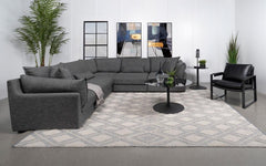 Sasha Black 5 Pc Sectional