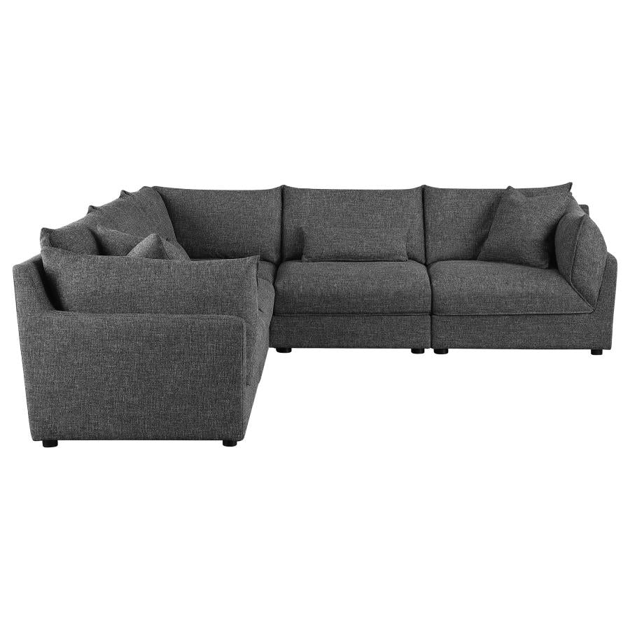 Sasha Black 5 Pc Sectional