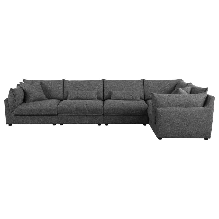 Sasha Black 5 Pc Sectional