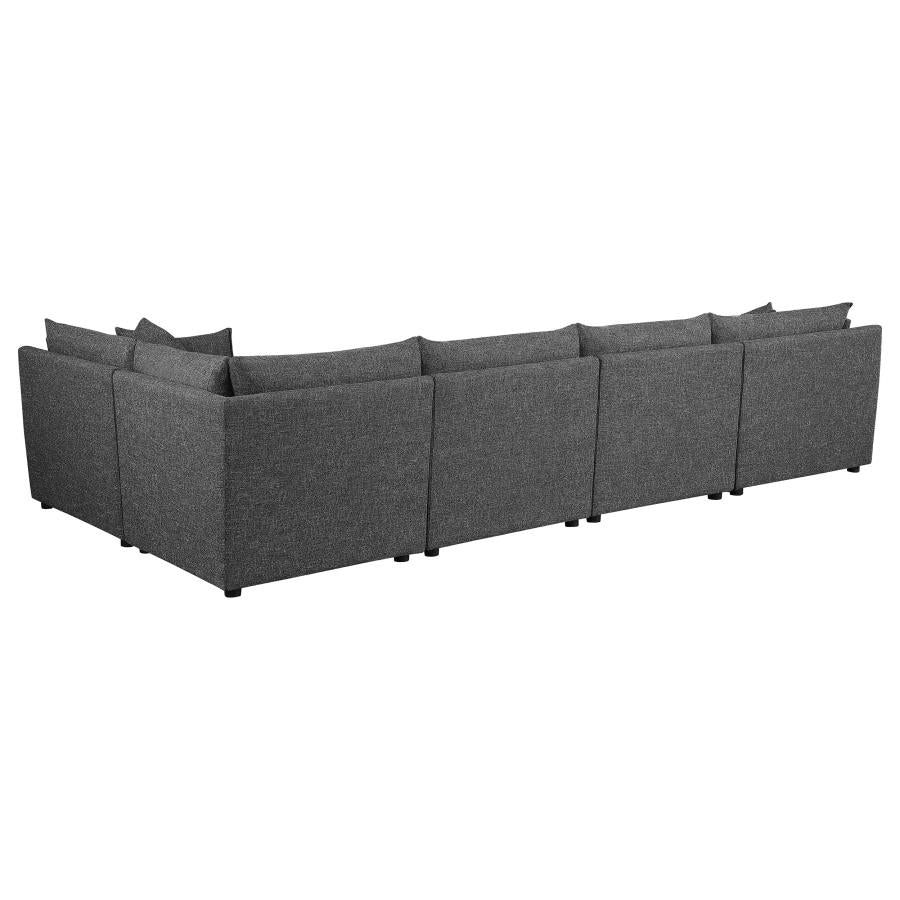 Sasha Black 5 Pc Sectional