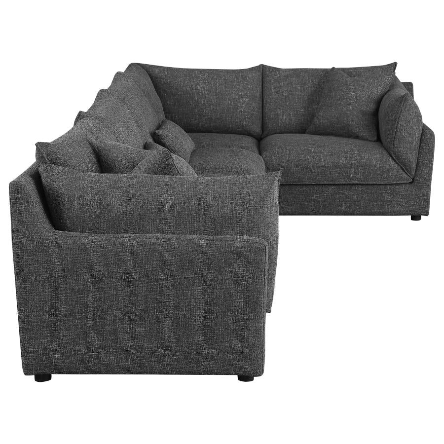 Sasha Black 5 Pc Sectional