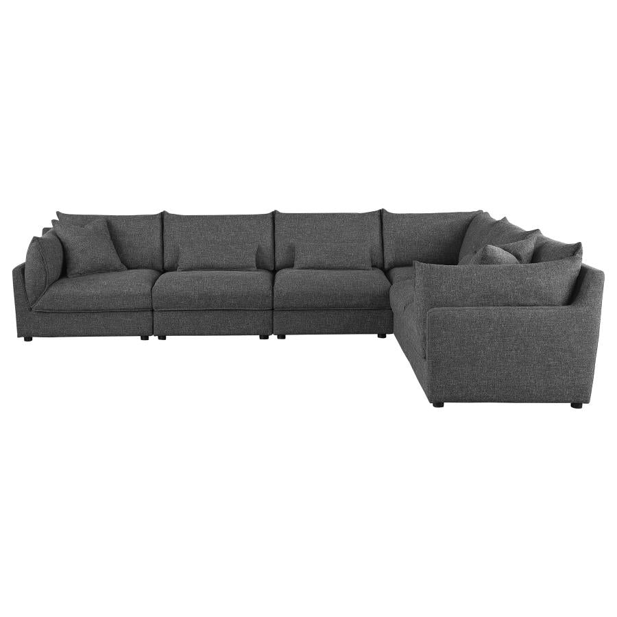 Sasha Black 6 Pc Sectional
