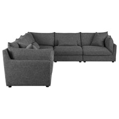 Sasha Black 6 Pc Sectional
