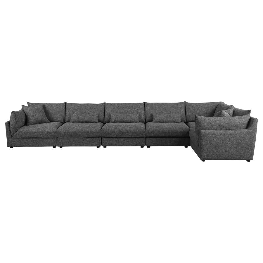 Sasha Black 6 Pc Sectional