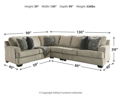 Bovarian 3-Piece Sectional - 56103S4