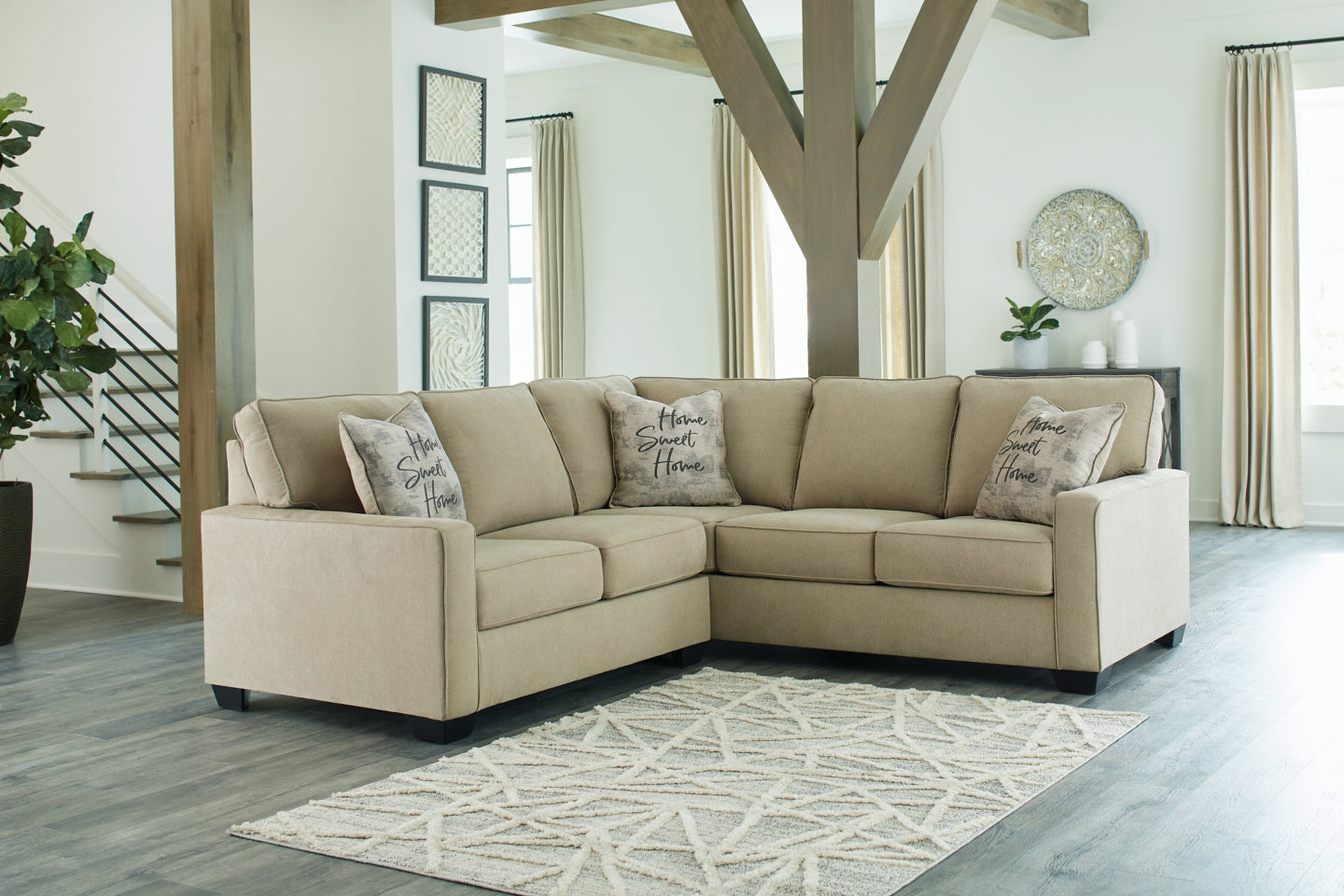 Lucina 2-Piece Sectional with Ottoman - PKG013133