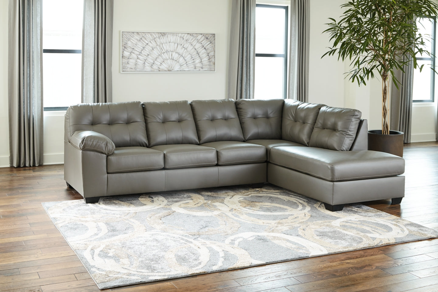 Donlen 2-Piece Sectional with Ottoman - PKG013148
