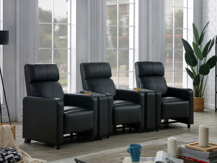 Toohey Black 5 Pc Theater Seating (3r)