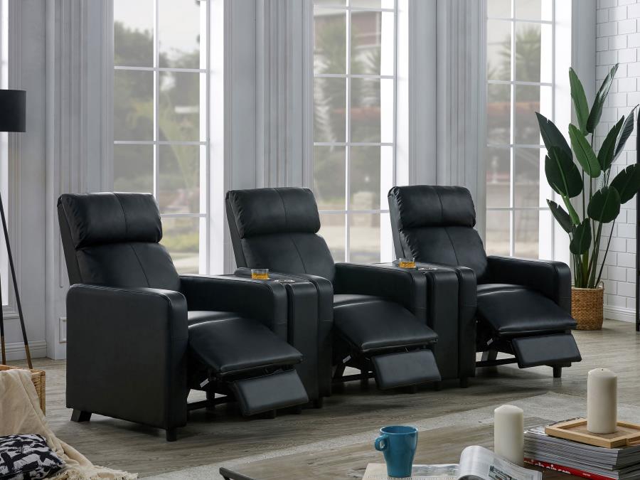 Toohey Black 5 Pc Theater Seating (3r)