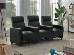 Toohey Black 3 Pc Theater Seating (3r)