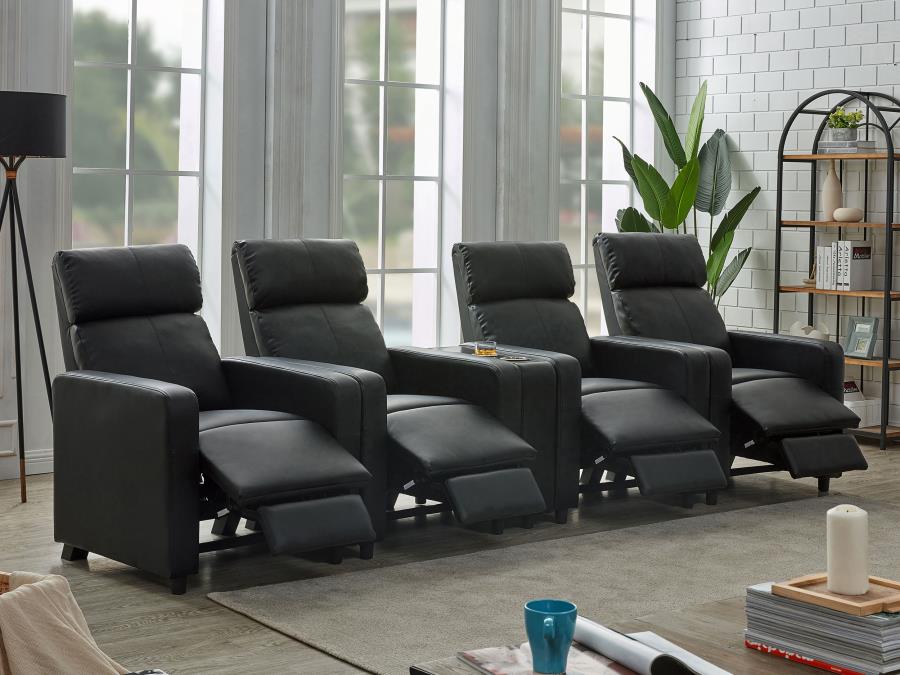 Toohey Black 5 Pc Theater Seating (4r)