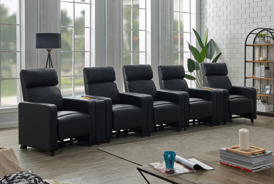Toohey Black 7 Pc Theater Seating (5r)