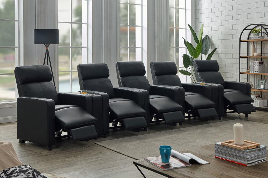 Toohey Black 7 Pc Theater Seating (5r)