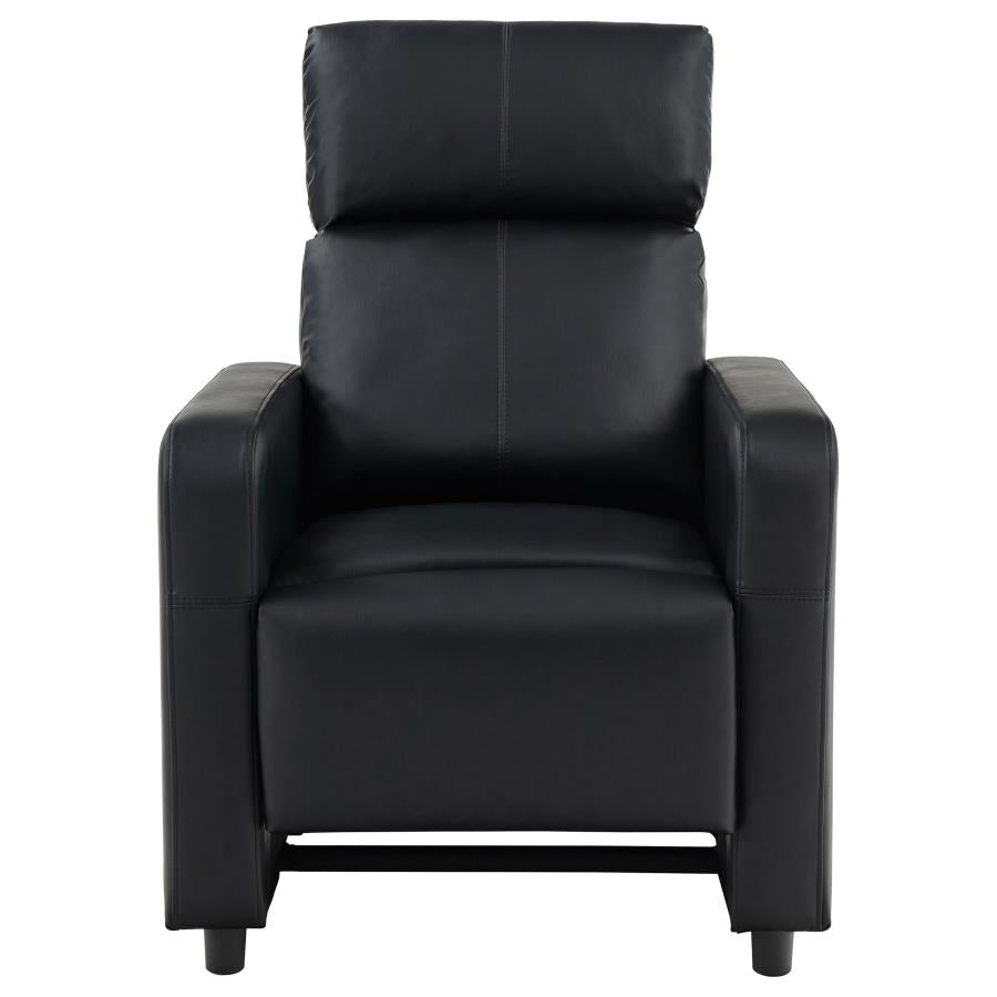 Toohey Black Push Back Recliner