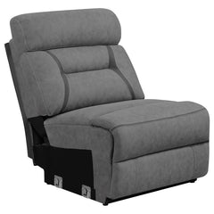 Higgins Grey Armless Chair