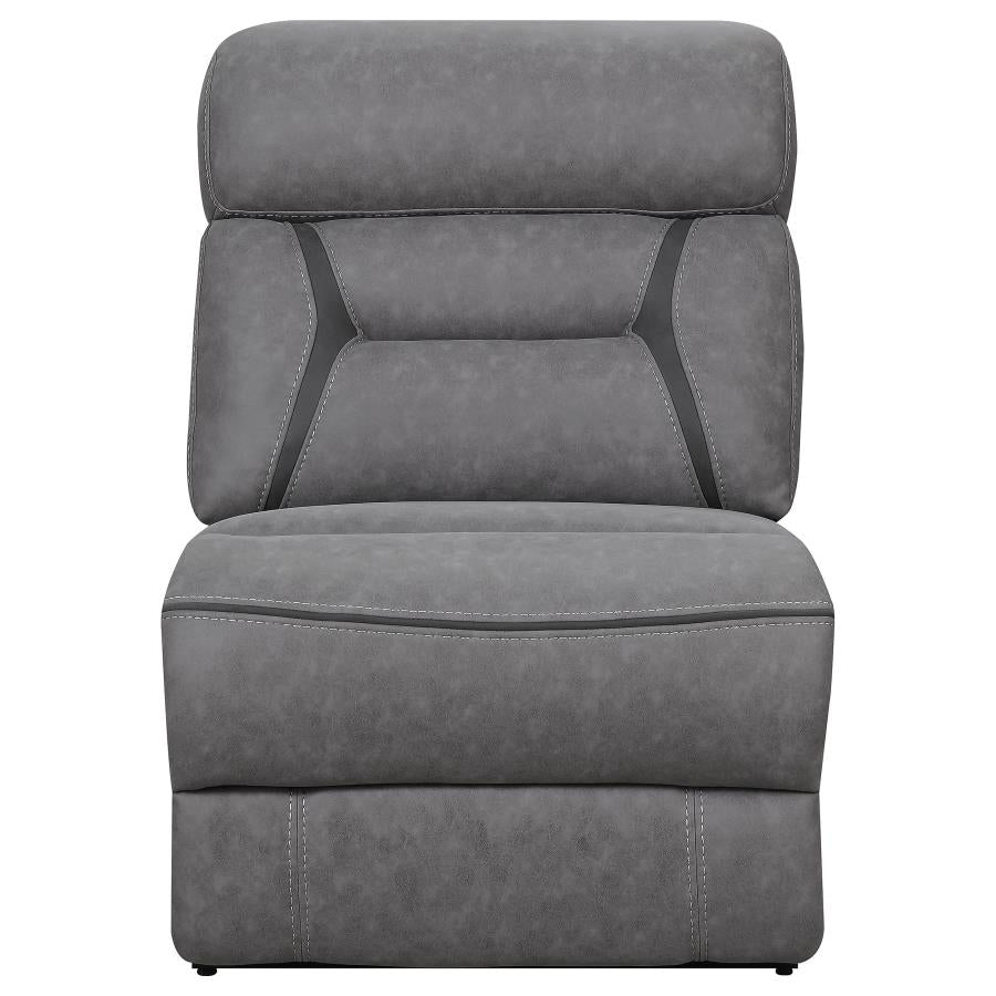 Higgins Grey Armless Chair