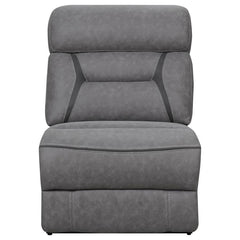 Higgins Grey Armless Chair