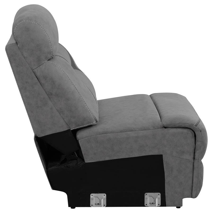 Higgins Grey Armless Chair