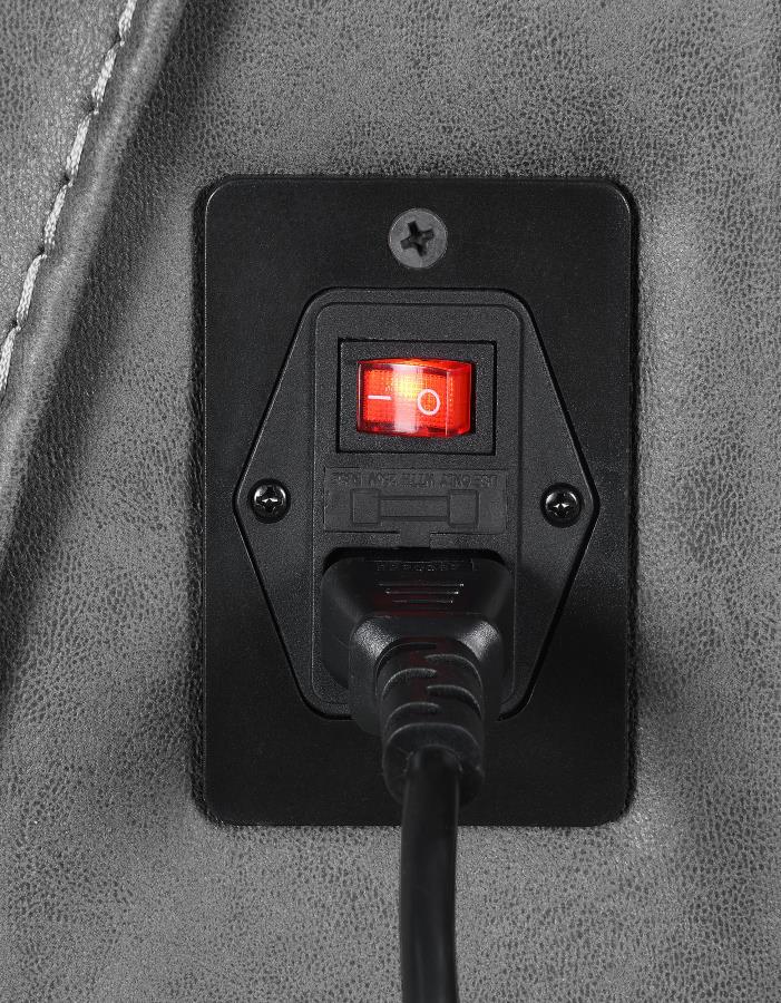 Higgins Grey Laf Power Loveseat