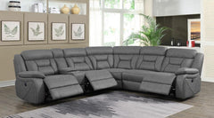 Higgins Grey 4 Pc Power Sectional