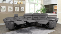 Higgins Grey 4 Pc Power Sectional