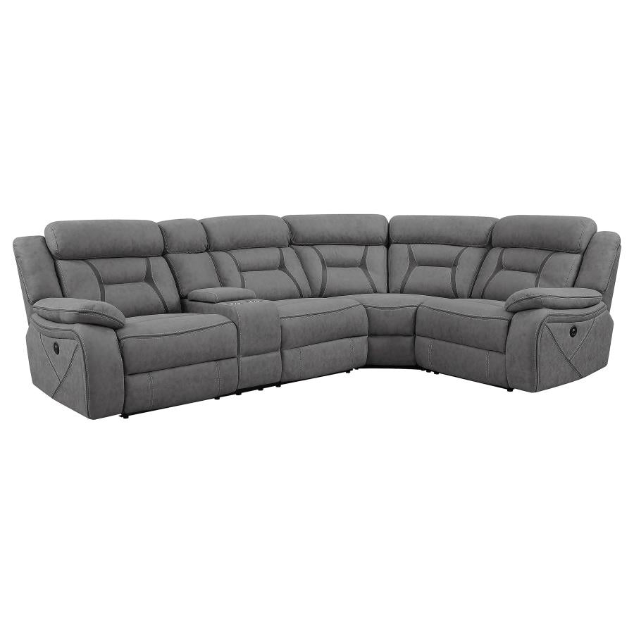 Higgins Grey 4 Pc Power Sectional