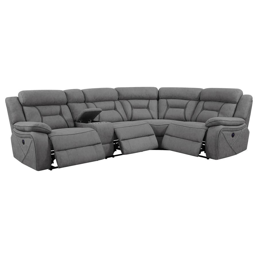 Higgins Grey 4 Pc Power Sectional