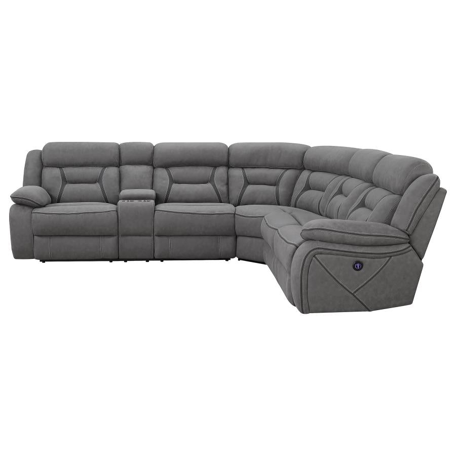 Higgins Grey 4 Pc Power Sectional