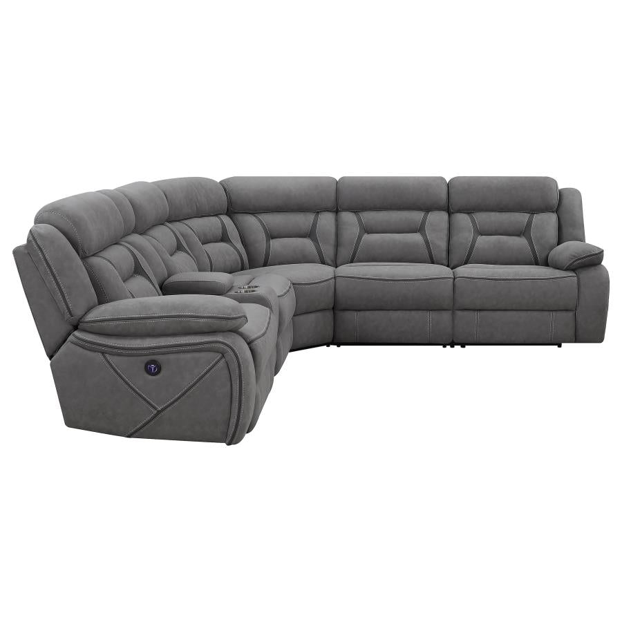 Higgins Grey 4 Pc Power Sectional