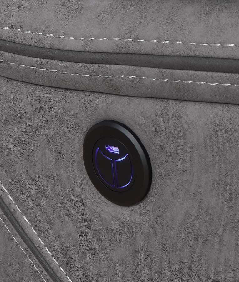 Higgins Grey 4 Pc Power Sectional