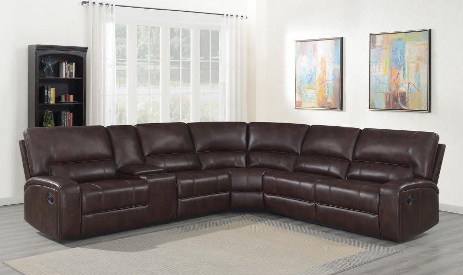 Brunson Brown 3 Pc Motion Sectional