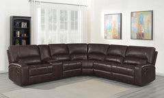 Brunson Brown 3 Pc Motion Sectional