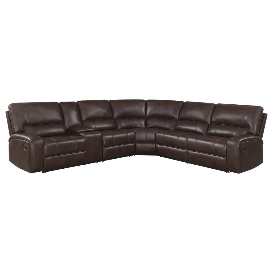 Brunson Brown 3 Pc Motion Sectional