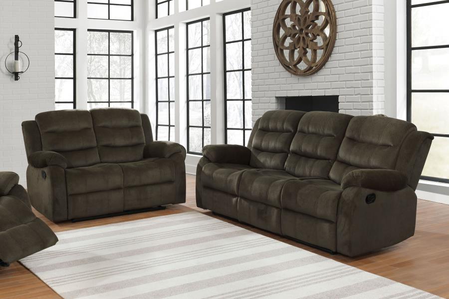 Rodman Brown 2 Pc Motion Sofa Set