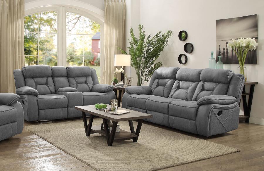 Higgins Grey 2 Pc Motion Sofa Set