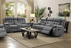Higgins Grey 2 Pc Motion Sofa Set