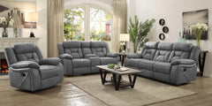 Higgins Grey 3 Pc Motion Sofa Set