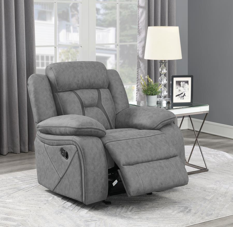 Higgins Grey Glider Recliner