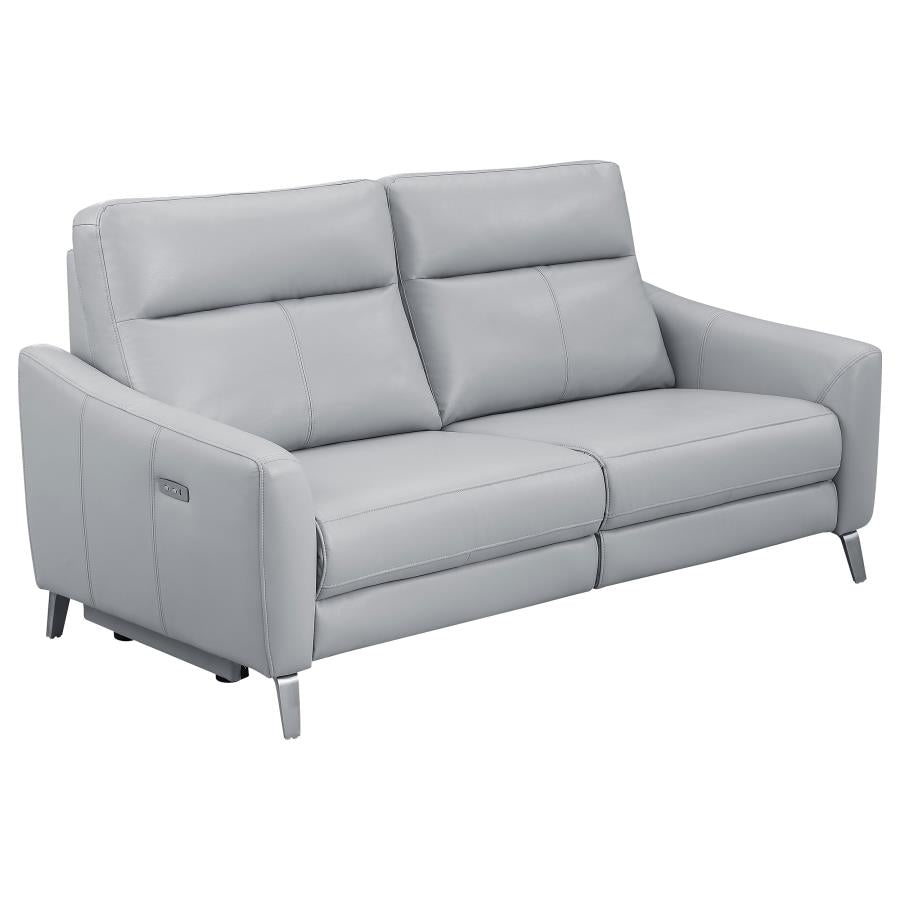 Derek Grey 2 Pc Power Sofa Set