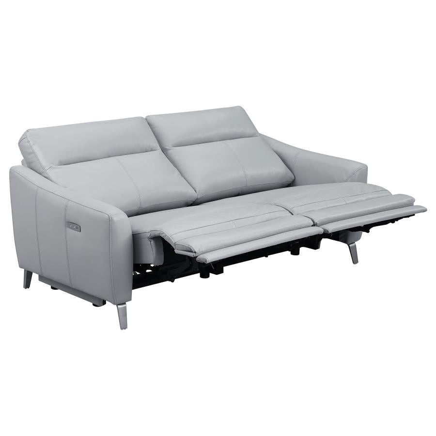 Derek Grey 2 Pc Power Sofa Set