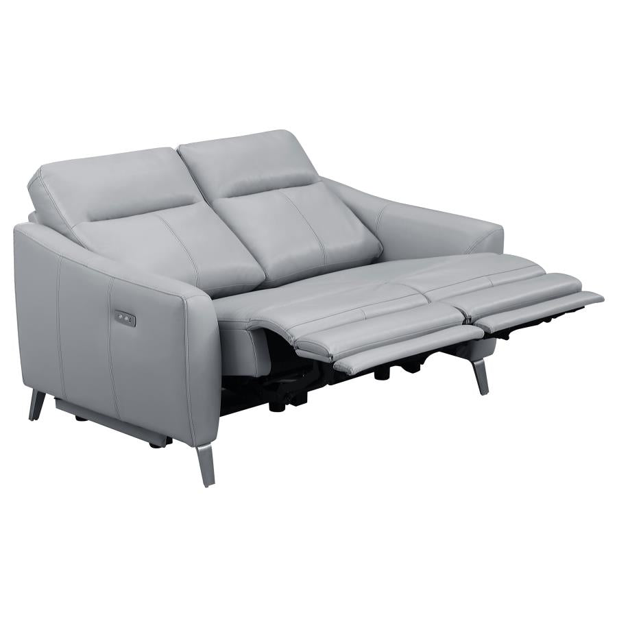 Derek Grey 2 Pc Power Sofa Set